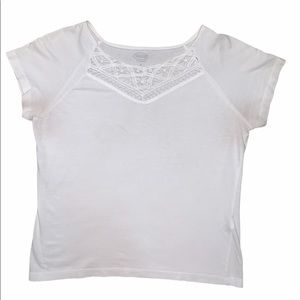 Talbots White Lace T Shirt
